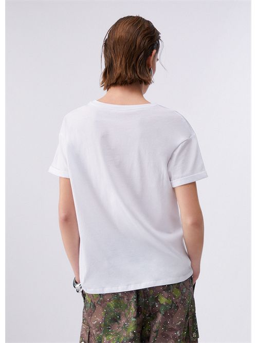 T-shirt woman white LIU JO | WA6372JS923/P9444